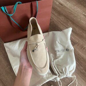 Loro Piana Women's Cream Loafers